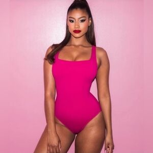 Fuchsia One-Piece Swimsuit Squarey